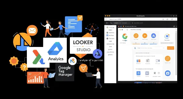 Outils indispensables pour un expert Google Ads : Google Analytics, Tag Manager, Looker Studio et CMS.